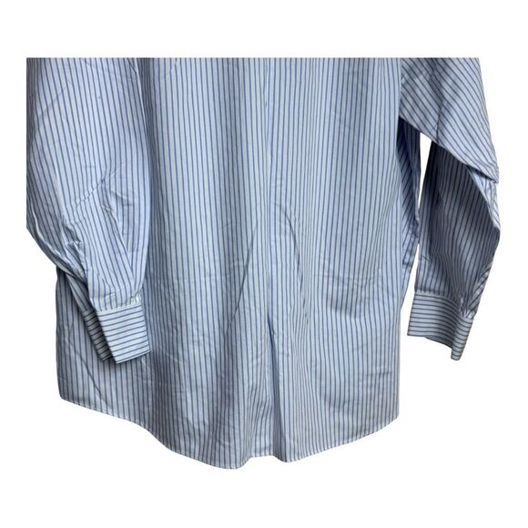 Charles tyrwhitt non iron classic fit blue striped button up shirt size 19/37 - Picture 5 of 8